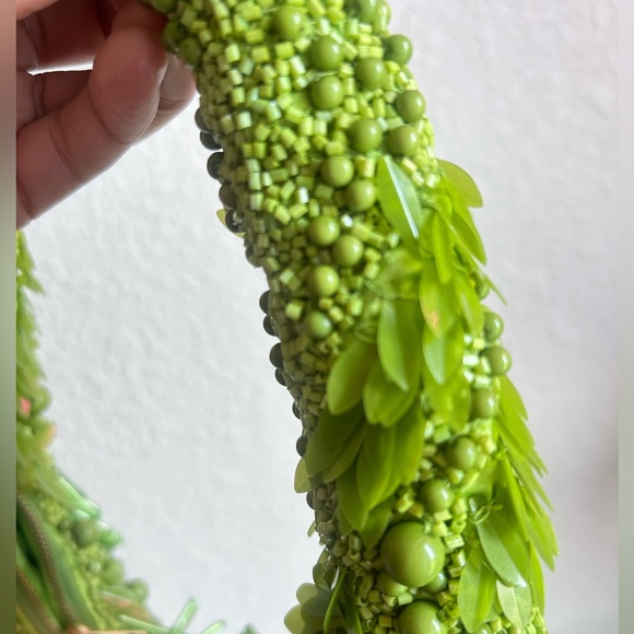 GREEN BEADED VRIAL BAG BY HANDCRAFTED BY INDIA - Picture 5 of 8